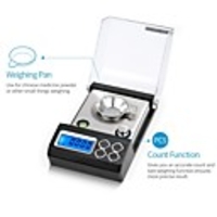 High Precision Professional Digital Milligram Scale 20g/0.001g Mini Electronic Balance Powder Scale Gold Jewelry Carat Scale Digital Weight with Calibration Weight Tweezer and Weighing Pan