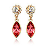 High Quality Diamond Inlaid Opal Earrings