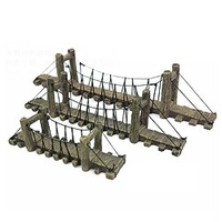 High Quality Fish Tank Landscaping Simulation Rope Suspension Bridge Aquarium Decoration Resin Bridge Turtle Climbing Platform miniinthebox