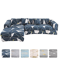 High Quality Print Dustproof All-powerful Slipcovers Stretch L Shape Sofa Cover Super Soft Fabric Couch Cover Sofa Furniture Protector With One Free Boster Case miniinthebox