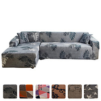 High Quality Print Dustproof All-powerful Slipcovers Stretch L Shape Sofa Cover Super Soft Fabric Couch Cover Sofa Furniture Protector With One Free Boster Case miniinthebox
