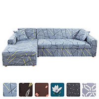 High Quality Print Dustproof All-powerful Slipcovers Stretch L Shape Sofa Cover Super Soft Fabric Couch Cover Sofa Furniture Protector With One Free Boster Case miniinthebox