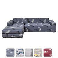 High Quality Print Dustproof All-powerful Slipcovers Stretch L Shape Sofa Cover Super Soft Fabric Couch Cover Sofa Furniture Protector With One Free Boster Case miniinthebox