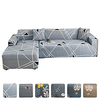 High Quality Print Dustproof All-powerful Slipcovers Stretch L Shape Sofa Cover Super Soft Fabric Couch Cover Sofa Furniture Protector With One Free Boster Case miniinthebox
