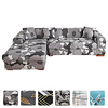 High Quality Print Dustproof All-powerful Slipcovers Stretch L Shape Sofa Cover Super Soft Fabric Couch Cover Sofa Furniture Protector With One Free Boster Case miniinthebox