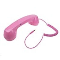 High Quality Special Telephone Handset with Voice Buttons for iPhone Pink