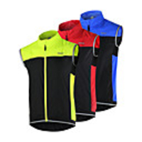 high visibility reflective vest for cycling,  windproof safety jersey sleeveless high stretchability sport windcoat men/women with 2 back pockets windbreaker for running walking climbing night riding