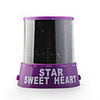 Highlighted Romantic Star,  Heart and Cupid Bedroom Night Lamp Projector with Adapor (4 Colors)