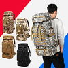 Hiking Backpack Rucksack Military Tactical Backpack 60 L - Rain Waterproof Breathability Wearable Outdoor Hiking Military Travel Oxford Grey Camouflage Khaki