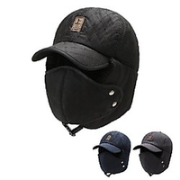 Hiking Hat Hunting Hat Trapper Hat Outdoor Thermal Warm Windproof Autumn / Fall Winter Hat Camping / Hiking Hunting Blue Gray Black miniinthebox
