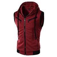 Hiking Jacket Hiking Vest / Gilet Outdoor Thermal Warm Windproof Breathable Autumn / Fall Spring Camping / Hiking Hunting Fishing Light Gray Dark Gray Wine