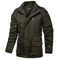 Hiking Jacket Winter Outdoor Thermal Warm Windproof Breathable Camping / Hiking Hunting Fishing ArmyGreen Black khaki