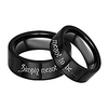 hisamp;her 8mm couple ring,  stainless steel simply meant to be promise rings wedding engagement band men size 7
