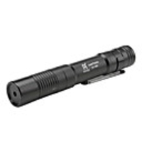 HJ-A80 Flashlight Shaped Green Laser Pointer with Clip (5mW,  1xAAA)