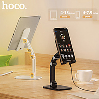 Hoco Holder Desk Mount Stand Holder Adjustable Stand Adjustable Stand Excelente Folding Desktop Holder for 4.7-13 Inches Mobile Phones and Tablet PC for Online Study Office Live Broadcast miniinthebox