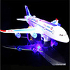 Holiday Birthday Airplane LED Lighting Light Up Toy Model Building Kit Music Noctilucent Electric With Switch Kid