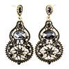 Hollow Gourd Shape Resin Gem-Studded Hollow Earrings