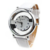 Hollow Out and Transparent Design Unisex Quartz Wrist Watch - White