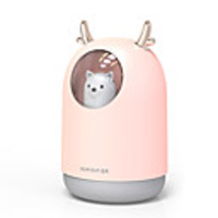 Home Appliances USB Humidifier 300ml Cute Pet Ultrasonic Cool Mist Aroma Air Oil Diffuser Romantic Color LED Lamp Humidificador