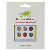 Home Button Sticker for iPhone 4S,  4,  iPad and iPod (6 Pack,  Stripes)