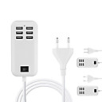 Home Charger USB Charger EU Plug Multi-Output / Normal 6 USB Ports 5 A 100~240 V for Universal