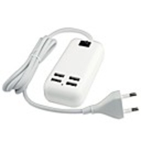 Home Charger USB Charger EU Plug Multi-Output 4 USB Ports for