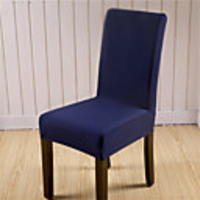 Home Classic Solid Chair Cover Stretch Removable Washable Dining Room Chair Protector Slipcovers Home Decor Dining Room Seat Cover