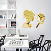 Home Creative DIY Watch Clock Girl Mirror 3D Acrylic Clock Silent Wall Clock Bedroom Modern Fashion Wall Sticker
