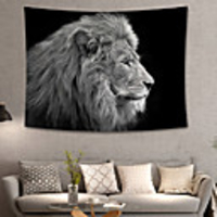 Home Living Animal Tapestry Wall Hanging Tapestries Wall Blanket Wall Art Wall Decor Black Lion Tapestry Wall Deco