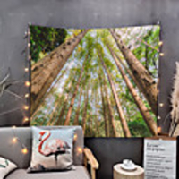 Home Living Green Tree Tapestry Wall Hanging Tapestries Wall Blanket Wall Art Wall DecorGreen ForestTapestry Wall Decor