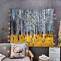 Home Living Tapestry Wall Hanging Tapestries Wall Blanket Wall Art Wall Decor Forest Tree Tapestry Wall Decor