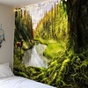 Home Living Tapestry Wall Hanging Tapestries Wall Blanket Wall Art Wall Decor Forest Tree Blue Sky Cloudy Tapestry Wall Decor