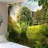 Home Living Tapestry Wall Hanging Tapestries Wall Blanket Wall Art Wall Decor Forest Tree Blue Sky Cloudy Tapestry Wall Decor