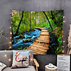 Home Living Tapestry Wall Hanging Tapestries Wall Blanket Wall Art Wall Decor Forest Tree Natural Water Blue Sky Cloudy Tapestry Wall Decor