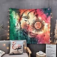 Home Living Tapestry Wall Hanging Tapestries Wall Blanket Wall Art Wall Decor God Sun And Moon Tapestry Wall Decor