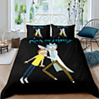 Home Textiles 3D Bedding Set Duvet Cover with Pillowcase 2/3pcs Bedroom Duvet Cover Sets Bedding Rick and Morty TV