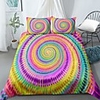 Home Textiles 3D Print Bedding Set Duvet Cover Set with Pillowcase, 2/3 pcs Duvet Cover Sets Rainbow Tie Dye Print Bedding Set