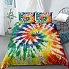 Home Textiles 3D Print Bedding Set Duvet Cover Set with Pillowcase, 2/3 pcs Duvet Cover Sets Rainbow Tie Dye Print Bedding Set