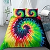 Home Textiles 3D Print Bedding Set Duvet Cover Set with Pillowcase, 2/3 pcs Duvet Cover Sets Rainbow Tie Dye Print Bedding Set