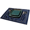 Homeware New Year Golden Velvet Embroidered Western Placemat Customized Velvet Anti-scalding Red Hotel Placemat