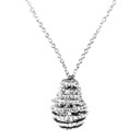 Honeycomb Diamond Pendant Alloy Necklace