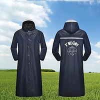 Hooded Safety Long rain poncho Jacket Waterproof Emergency Raincoat for Men miniinthebox