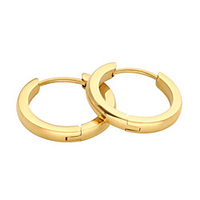 Hoop Earrings Classic Fashion Stylish Earrings Jewelry Black / Gold / Silver For Gift Festival 1 Pair