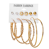 Hoop Earrings Set Earrings Daisy Stylish European Trendy Sweet Imitation Pearl Earrings Jewelry Gold For Birthday Party Evening Street Date Festival miniinthebox