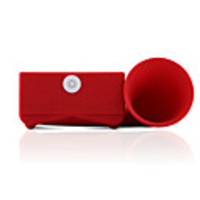 Horn Stand Speaker Amplifier for Apple iPhone 4 - Red