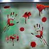 Horror Blood Handprint Halloween Wall Stickers Decorative Wall Stickers,  PVC Home Decoration Wall Decal Wall Decoration / Removable