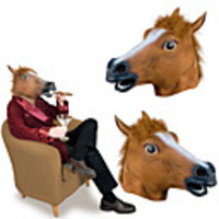 Horse Head Halloween Mask Halloween Prop Horse Horror Rubber Glue Adults