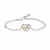 horse jewelry gift 925 sterling silver girls horse adjustable bracelet for women girls (horse bracelet rose)