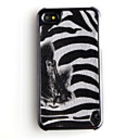 Horse Pattern Leather Back Case Cover for iPhone 4