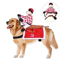 Horseback Riding Costume Pet Supplies Costume Cospaly Horse Racing Costume Knight Costume Dog Clothes miniinthebox